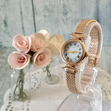 [ 레어 ] agete 아가트 손목시계 앤티크풍 솔라 골드