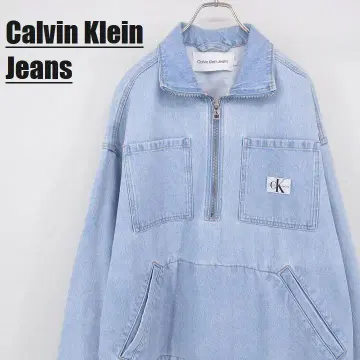 Calvin Klein 데님 윈드 브레이커 S 정국 착용 모델