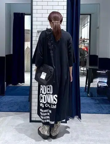 로데오 크라운 7부 소매 맥시 원피스
