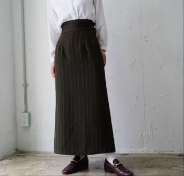 foufou 헤링본 세미 타이트 스커트