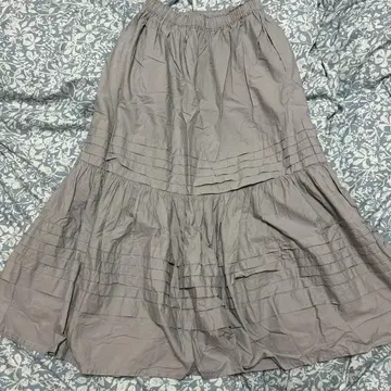 퓨어세신 그레이 플레어 스커트 코튼100%