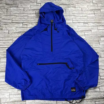 80s L.L.Bean 아노락 후드티 나일론 블루 빈티지