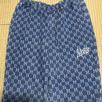 MOBB XL 네이비 패턴 무늬 숏팬츠