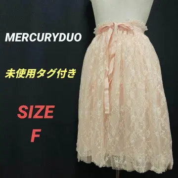 미사용 택 포함 MERCURYDUO 레이스 샤샤 스커트 플레어