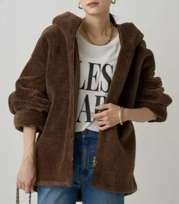 Loungedress 후디 보아 블루종 브라운