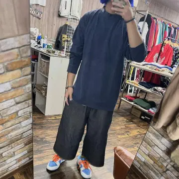 Reebok 아메카지 스트릿 네이비 XL 긴팔 하이넥 티셔츠