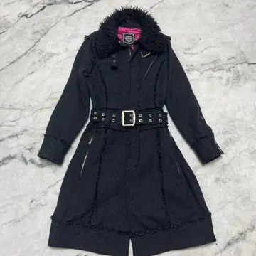 ALGONQUINS 알곤킨 고스로리계 퍼 달린 프린지 롱 코트