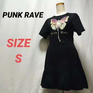 PUNK RAVE 펑크레이브 원피스 블랙 반팔 나비 y2k 고스로리
