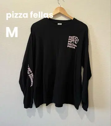 M 사이즈 pizza fellas 롱 T