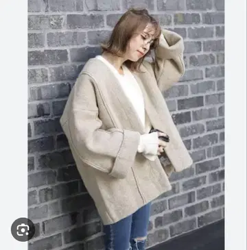 셀렉 모카 오버 사이즈 니트 코트