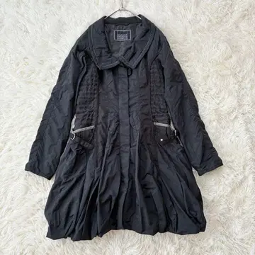 [ 마리떼 프랑소와 저버 ] 00s 기믹 파라슈트 롱 코트 블랙 S