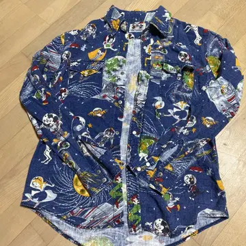 빈티지 할리우드 런치마켓 데님 셔츠