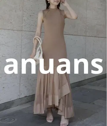 미사용 새상품 anuans 카스케이드 니트 도킹 원피스