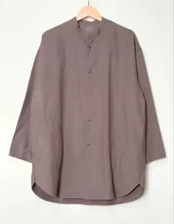 무인양품 워싱 옥스 미들 기장 와이드 셔츠