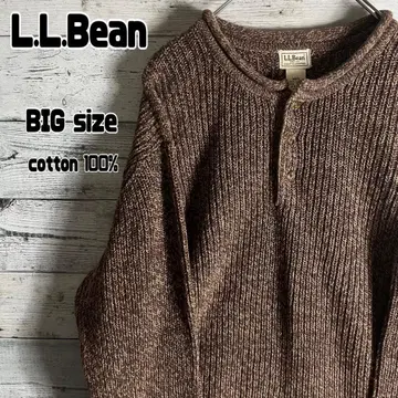 엘엘빈 하프 버튼 코튼 니트 멜란지 혼방 4L 상당