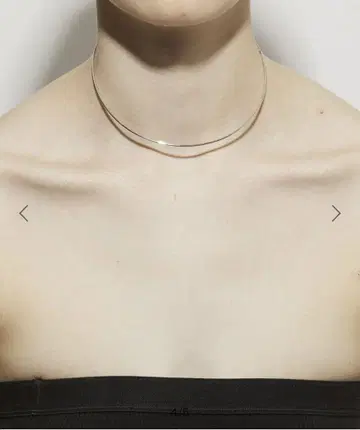 ARTIDA OUD [bone] 오가닉 thin 실버 초커