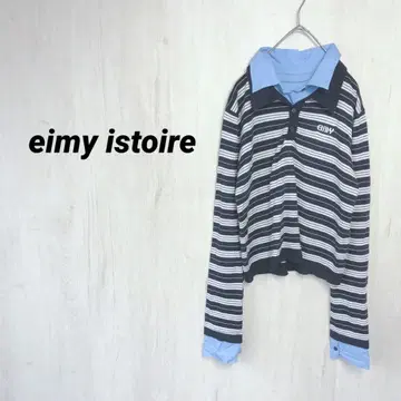 eimy istoire 더블 컬러 보더 디자인 니트