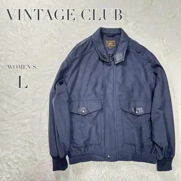VINTAGECLUB 블루종 자켓 밀리터리 빈티지 스웨이드