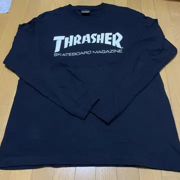 THRASHER 롱 슬리브 T셔츠 블랙
