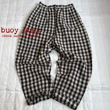 부이부이 buoy buoy 체크 세로 엘르 이지 팬츠