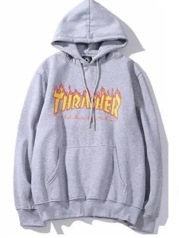 THRASHER 트레셔 매거진 후드티 맨투맨 그레이 L