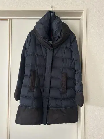 YOSOOU 다운 자켓 숄카라 네이비 블랙