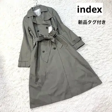택 포함 새상품 index 올리브 그린 트렌치코트 허리 벨트 M