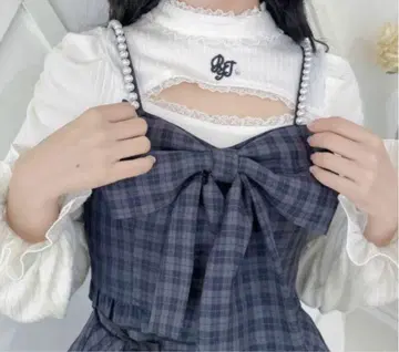 ROJITA BIG 리본 뷔스티에 네이비