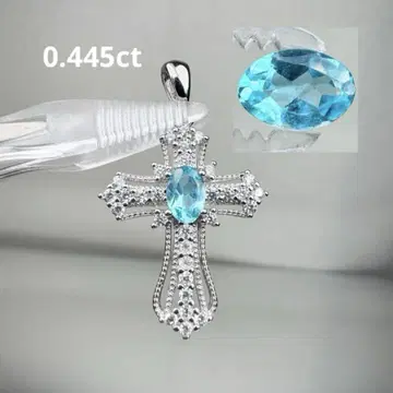 신상 고품질 천연 보석 파라이바 아파타이트 루스 0.445ct 펜던트