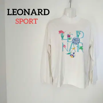 ky173 레오나르 스포츠 하이넥 긴팔T 화이트 L 면100