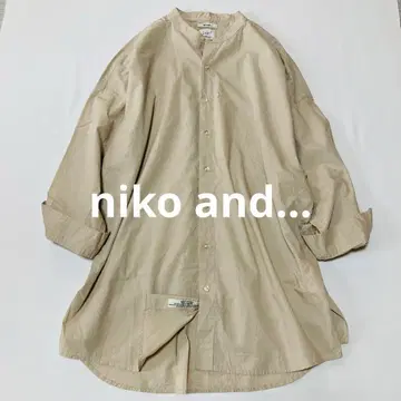 새상품급 niko and 니코앤드 머서Washing 밴드 카라 셔츠 L