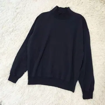 Y YLEVE 하이넥 맨투맨 긴팔 M 상당 네이비