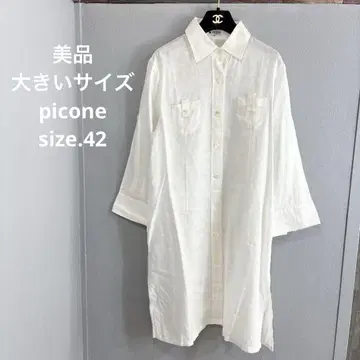 새상품급 빅 사이즈 picone 로마 린넨 셔츠 원피스