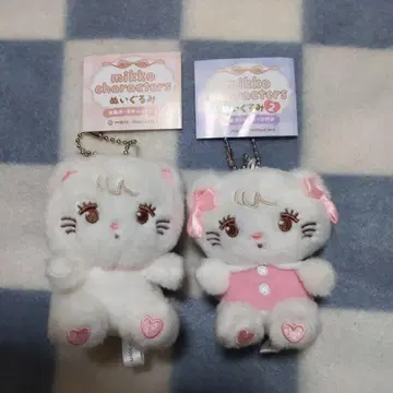 mikko 캐릭터 봉제 인형 1, 2 무스 2세트