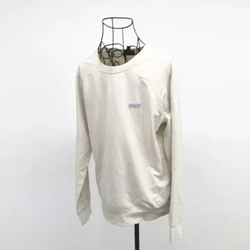 파타고니아 티셔츠 S 베이지 로고 기모 긴팔 캐주얼 코튼 혼방