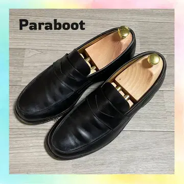 Paraboot 남성용 로퍼 가죽 신발 UK7 블랙