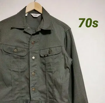 레어 70s LEE 웨스 터너 모카 올리브 빈티지 삼각형 택
