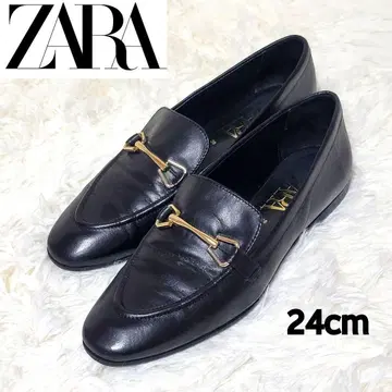 [새상품급] ZARA 비트 로퍼 블랙 38 가죽
