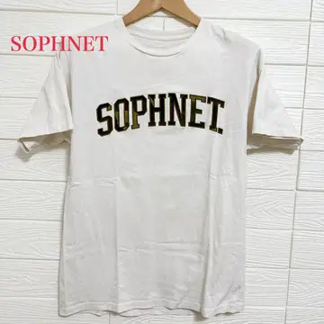 [ 한정 SALE! ] SOPHNET. 카모플라쥬 빅 로고 화이트 T셔츠