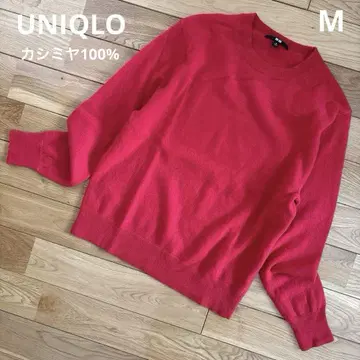 새상품급 UNIQLO 유니클로 캐시미어 100% 니트 스웨터 레드 빨간색