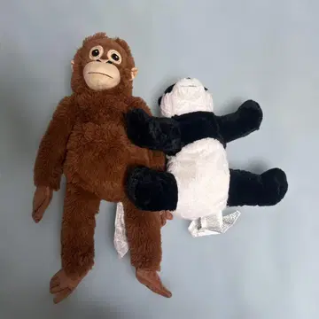 IKEA 원숭이와 팬더 봉제 인형 세트
