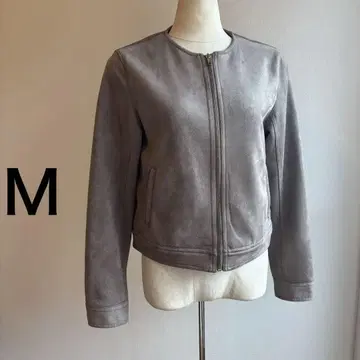 노카라 자켓 스웨이드