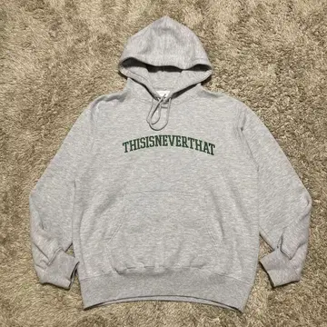 THISISNEVERTHAT 그레이 풀오버 후드티 자수 로고