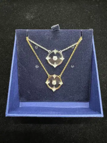 Swarovski 목걸이 골드 실버 세트