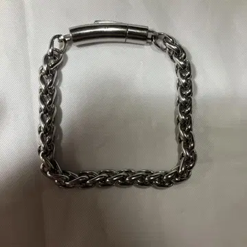 실버 스테인리스 스틸 체인 팔찌