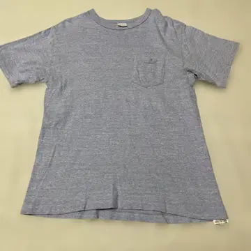 WAREHOUSE CO. 포켓 부착 T셔츠 M 블루 그레이