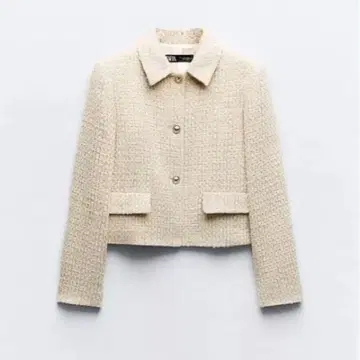 ZARA 텍스처 체크 자켓