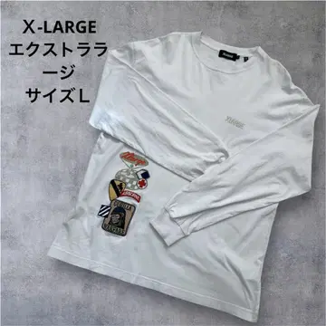 구제 의류 X-LARGE 엑스라지 패치 긴팔 T셔츠 사이즈 L