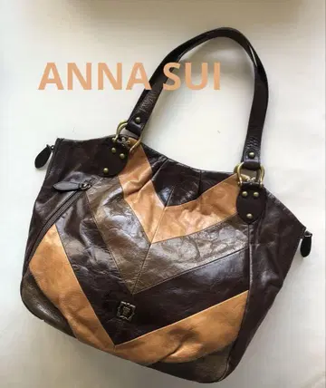 [레어] ANNA SUI 안나수이 토트백 로고 금장 장식 00's 레트로