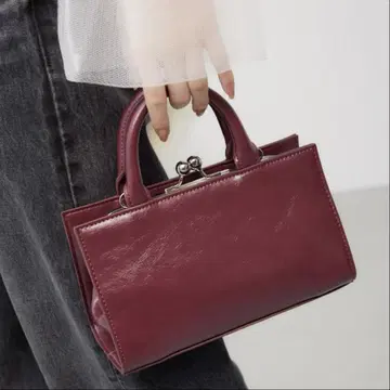 AZUL by moussy 메탈 프레임 미니백 보르도 숄더백